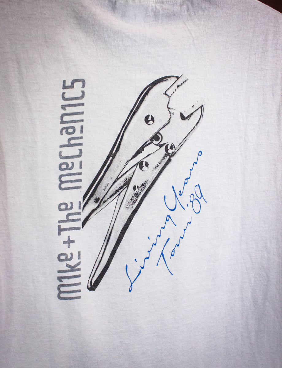 Vintage Mike + The Mechanics Living Years Concert T Shirt 1989 White Small