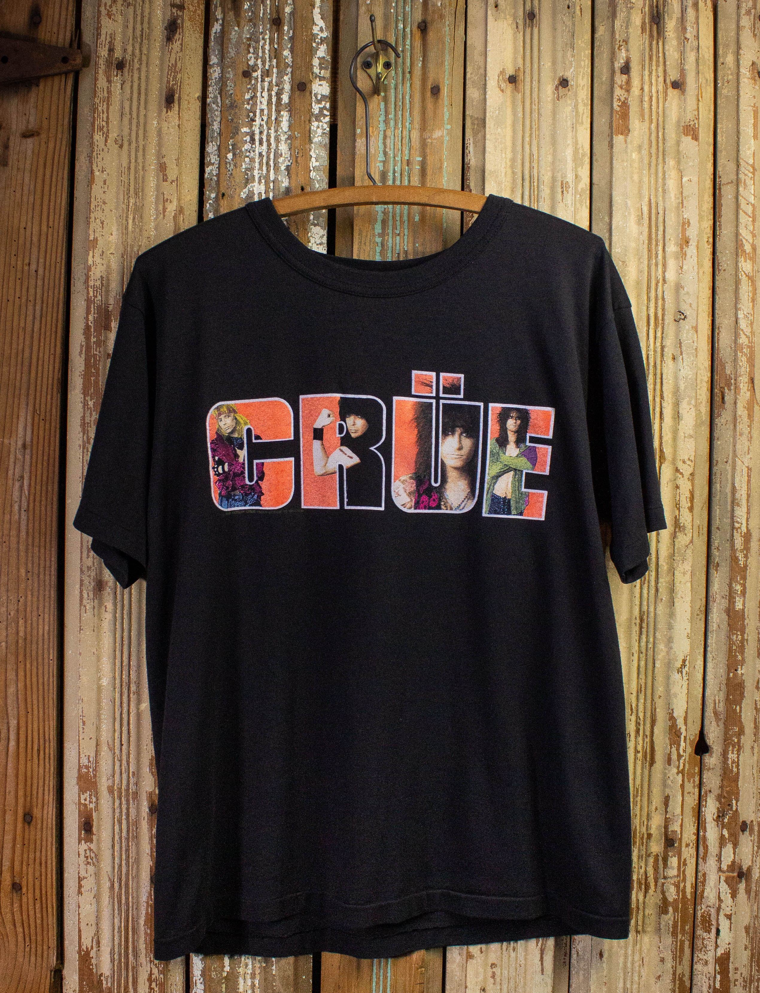 1989 Motley Crue Kick Start My Heart Single Stitched Band deals T Shirt Rare Screen St