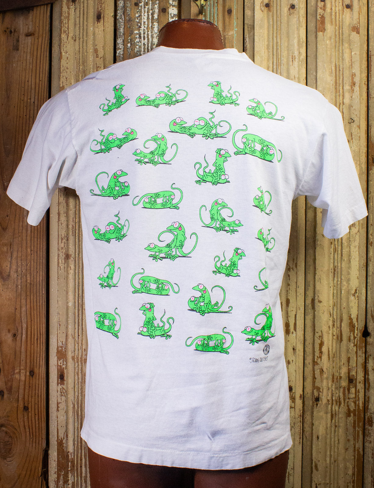 Vintage New Orleans Lizard Sex Graphic T Shirt 90s White Large