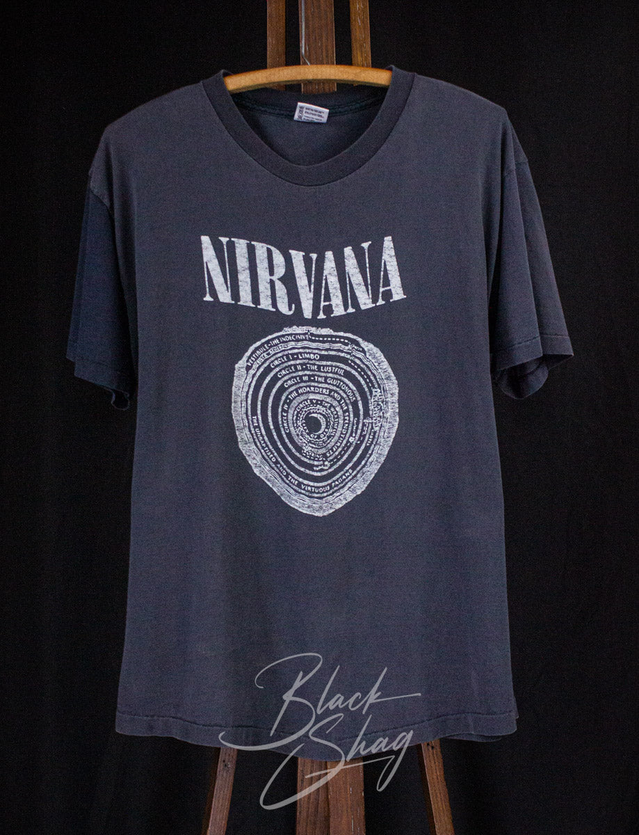 Vintage Nirvana Vestibule Concert T Shirt 1992 Black XL – Black