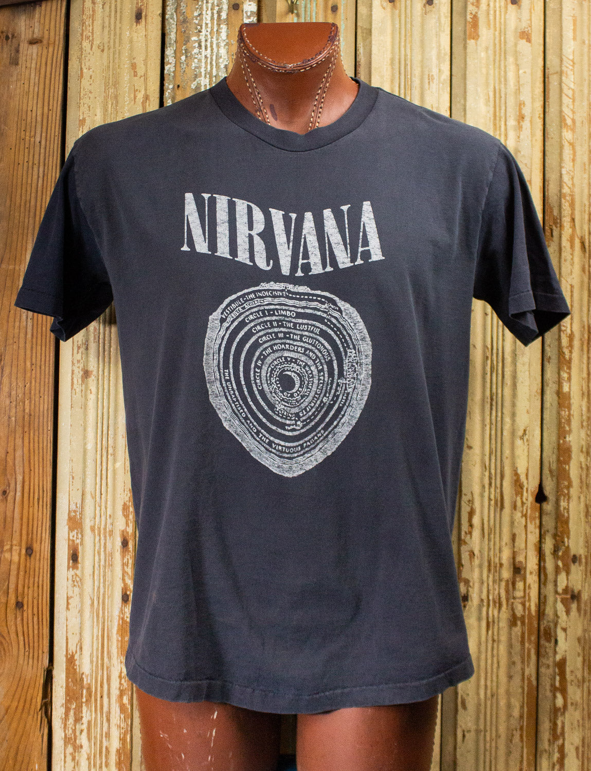 Vintage Nirvana Vestibule Concert T Shirt 1992 Black XL Black Shag Vintage