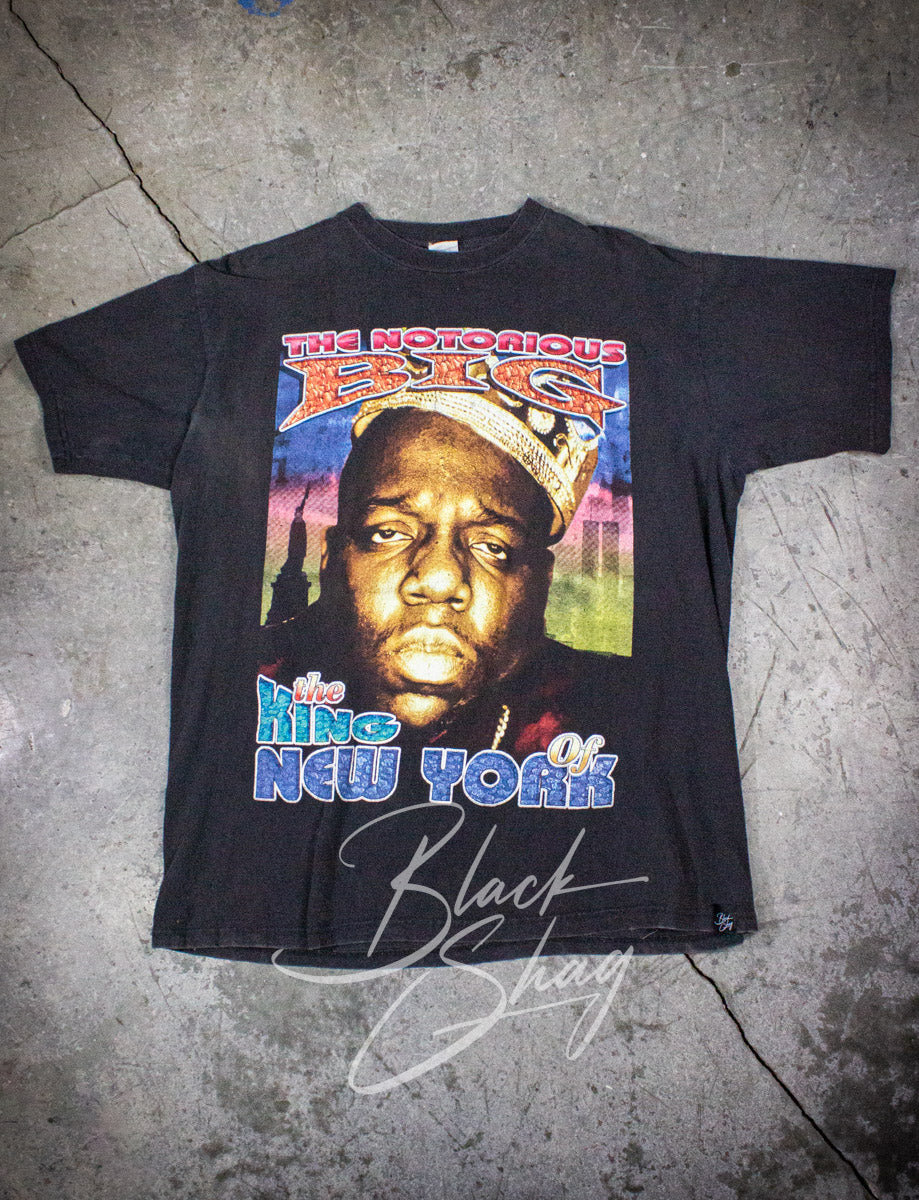 90’s Notorious B.I.G. Cap biggie rap tee MAXFIELD VINTAGE | 1990S NOTORIOUS BIG KING OF NY RAP TEE
