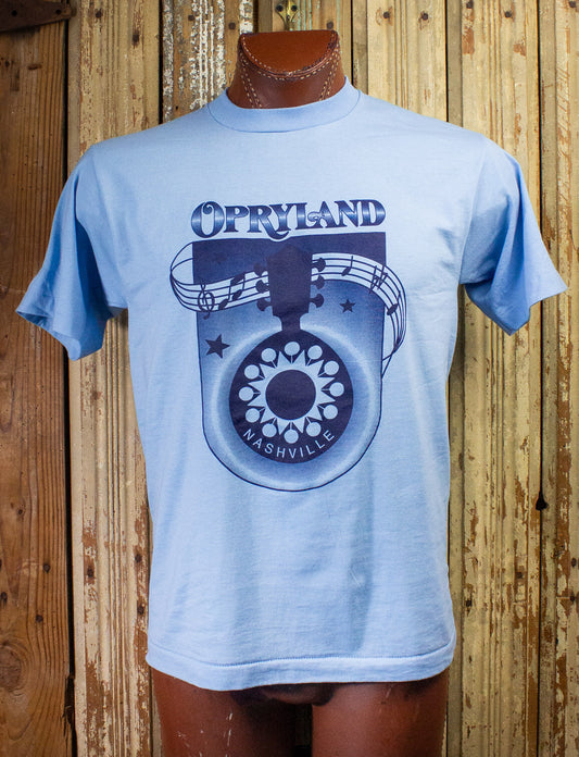 Vintage Opryland Nashville Guitar Graphic T Shirt 90s Blue Large