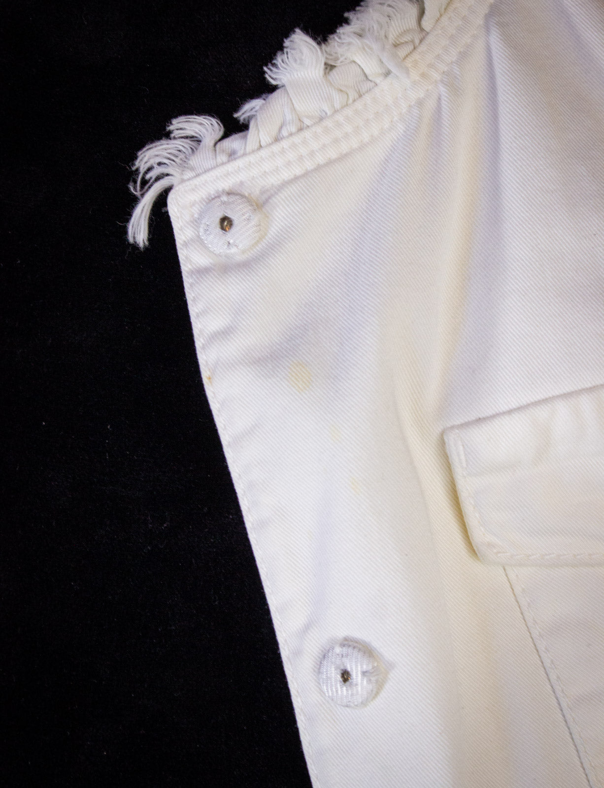 Vintage Prada Frayed Hem Jacket White Small