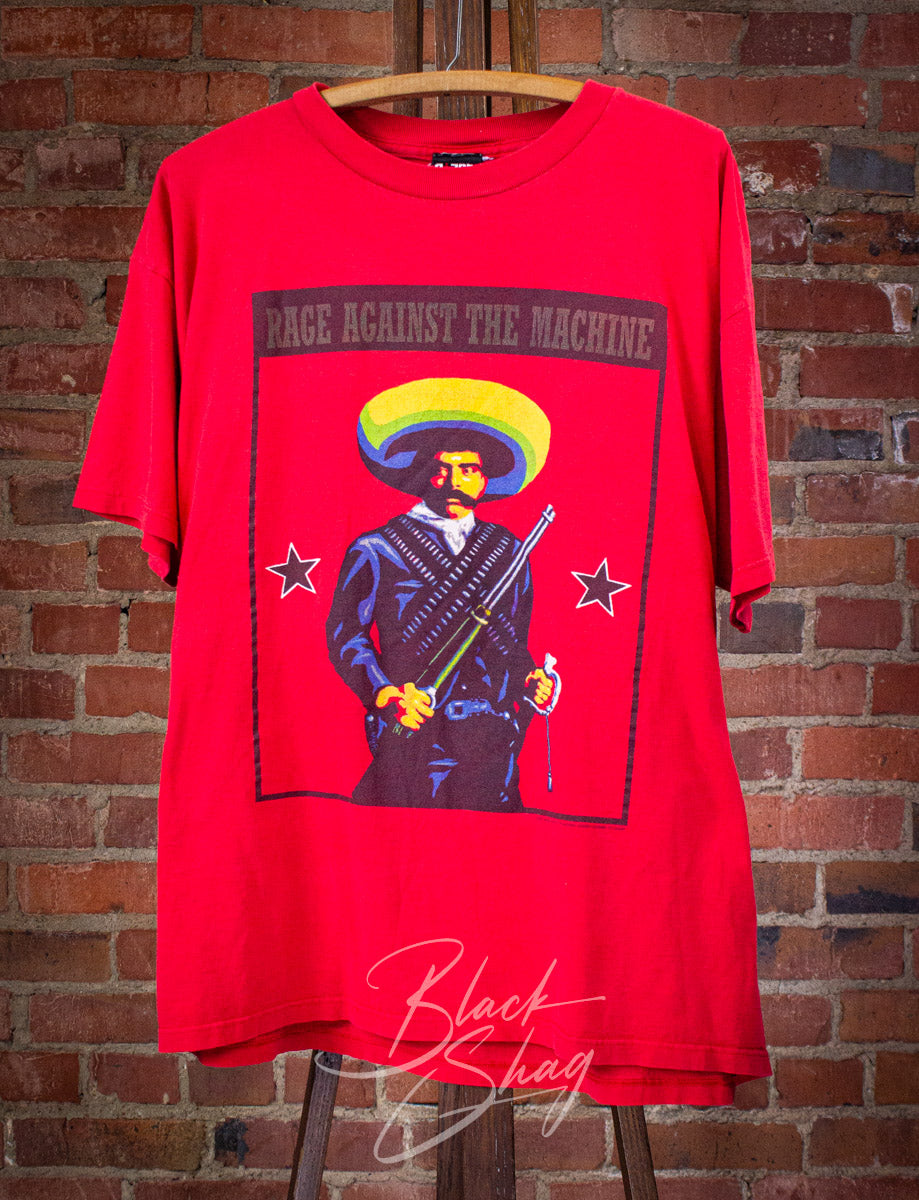 Vintage Rage Against The Machine Zapata Concert T Shirt 2000 Red