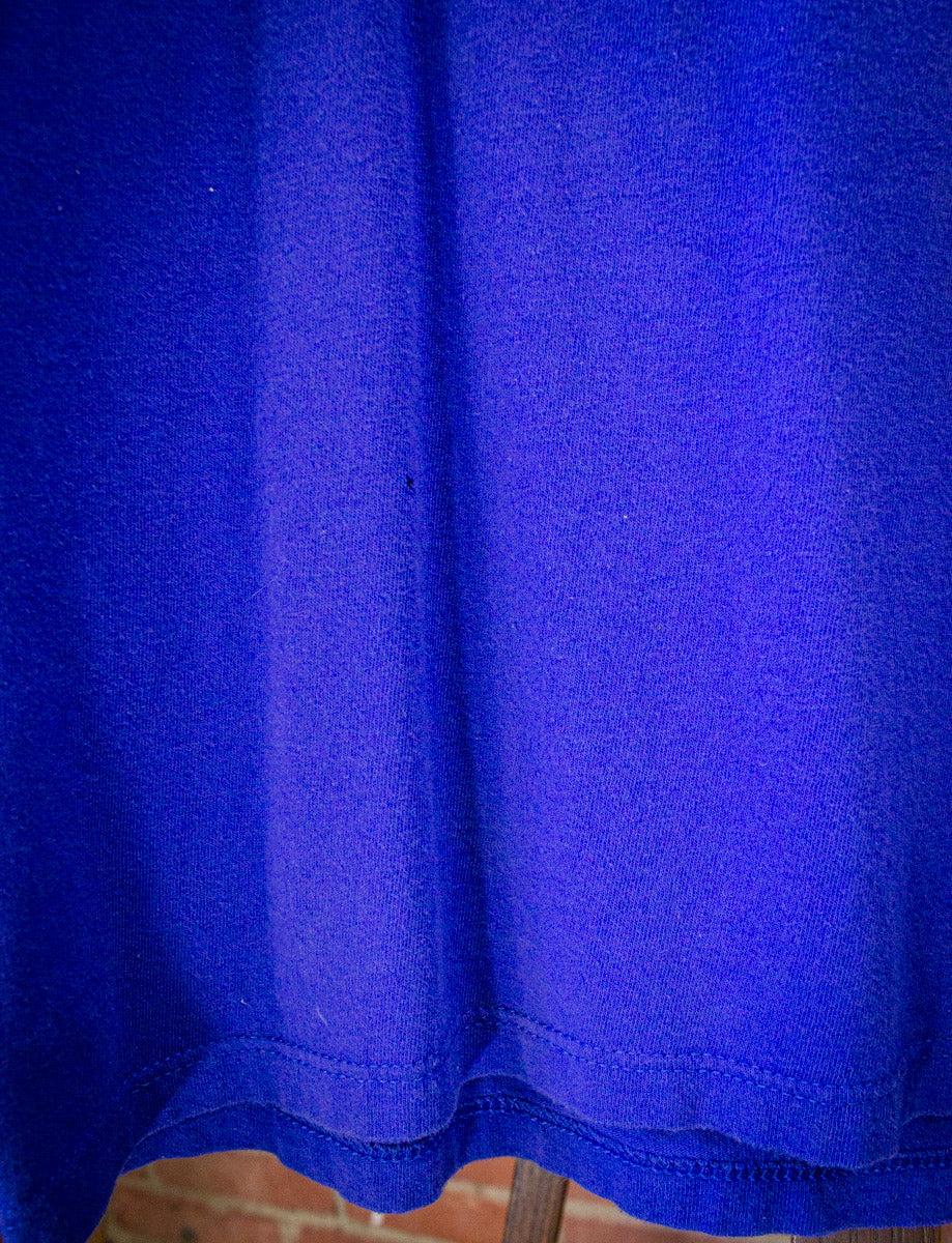 Vintage Reebok Graphic T Shirt 90s Blue Medium