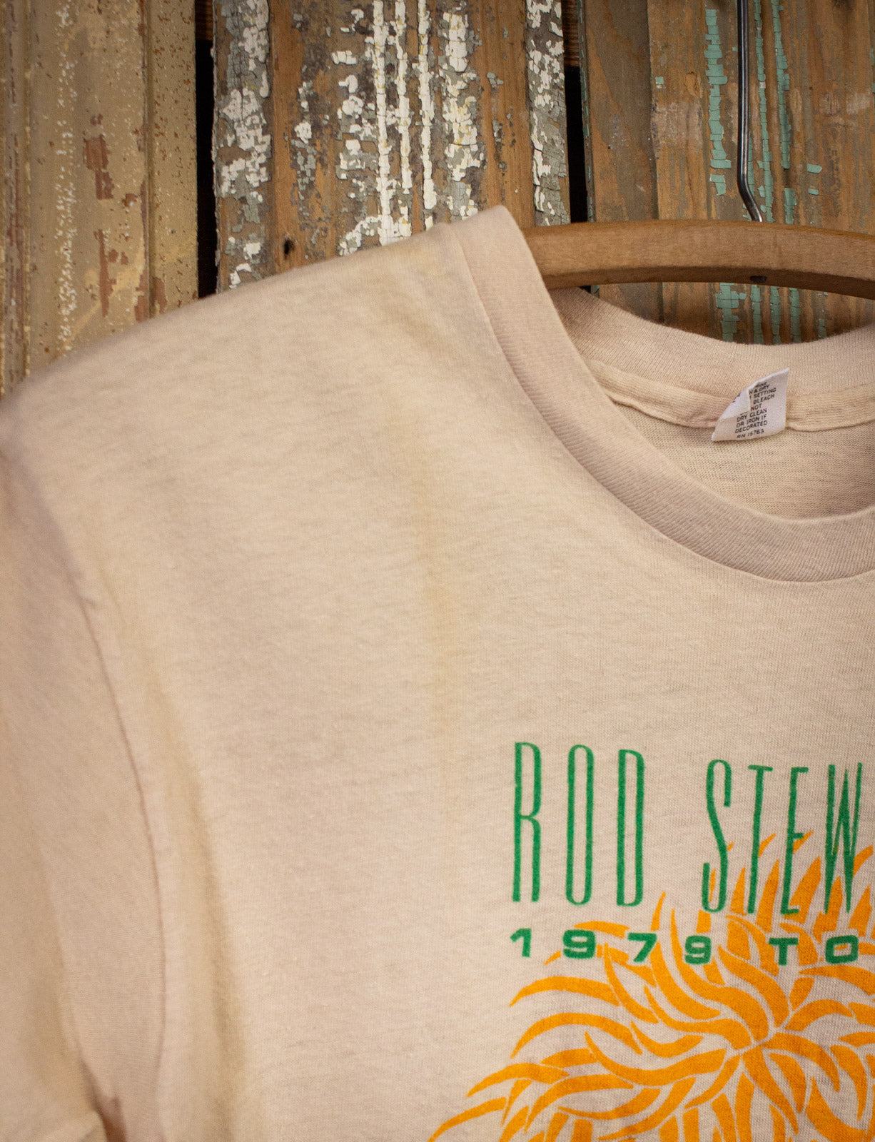 Vintage Rod Stewart Blondes Have More Fun Concert T Shirt 1979 Tan Small