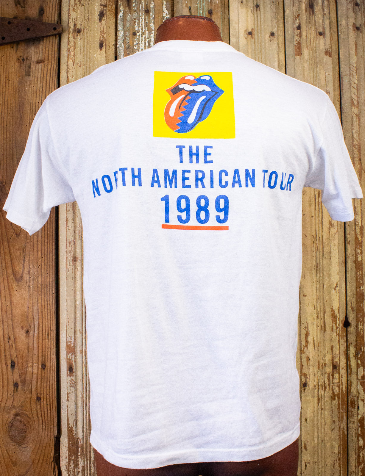 Vintage Rolling Stones North American Tour White Concert T Shirt 1989 XL