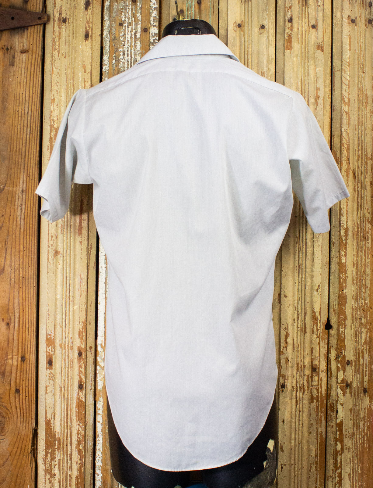 Vintage Royal Knight Light Gray Button Up Shirt 70s Medium