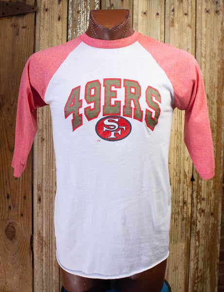 Vintage San Fransisco 49ers Raglan Graphic T-Shirt 1980s M – Black