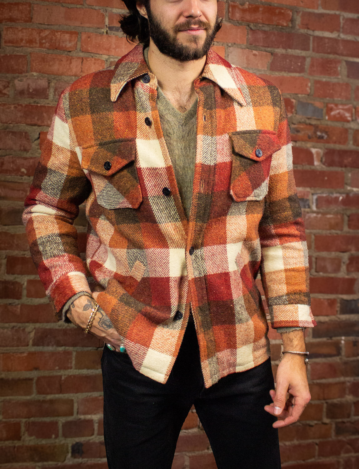 Vintage Sears Plaid Flannel Shirt 70s XL – Black Shag Vintage