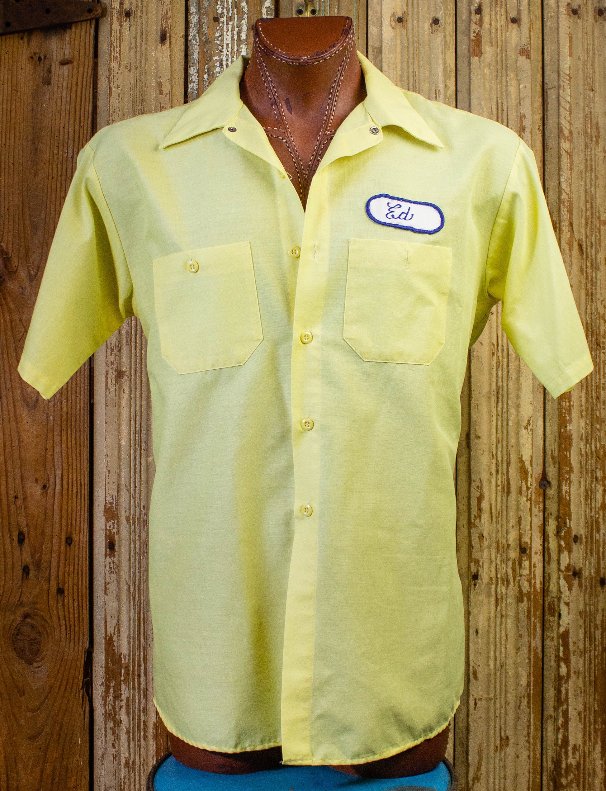 Vintage Shade Tree Street Rods Button Up Shirt Yellow XL