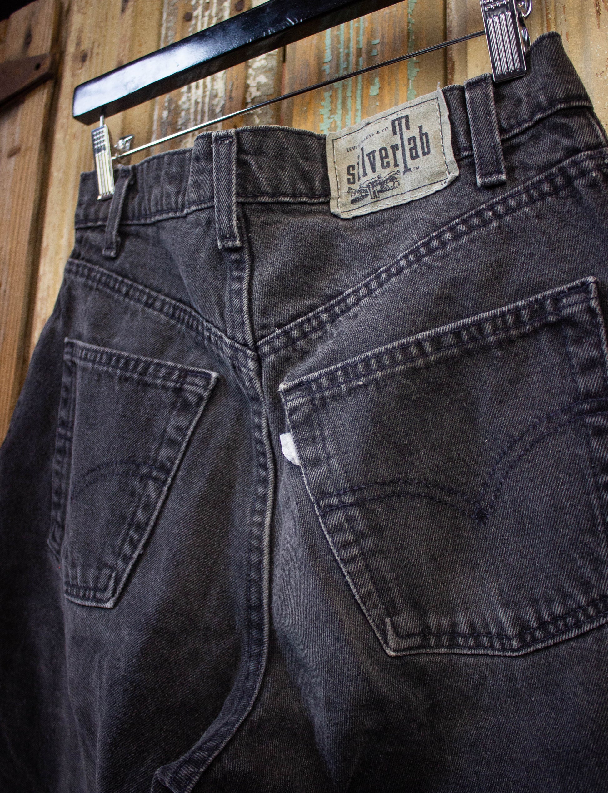 Vintage Levi's Silver Tab Demin Shorts 90s Black 30w