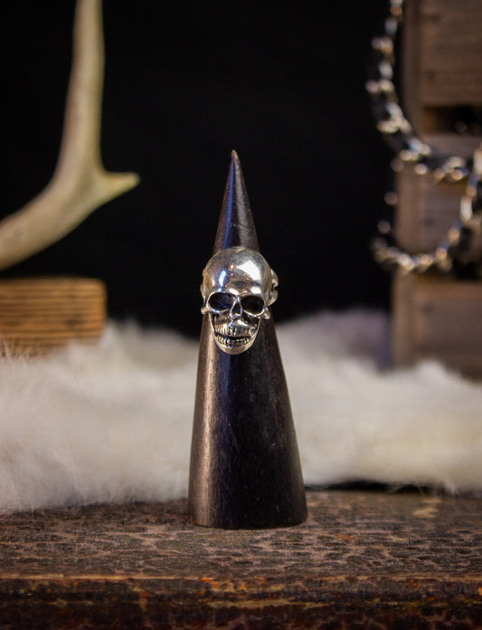 Vintage Skull Ring Sterling Silver