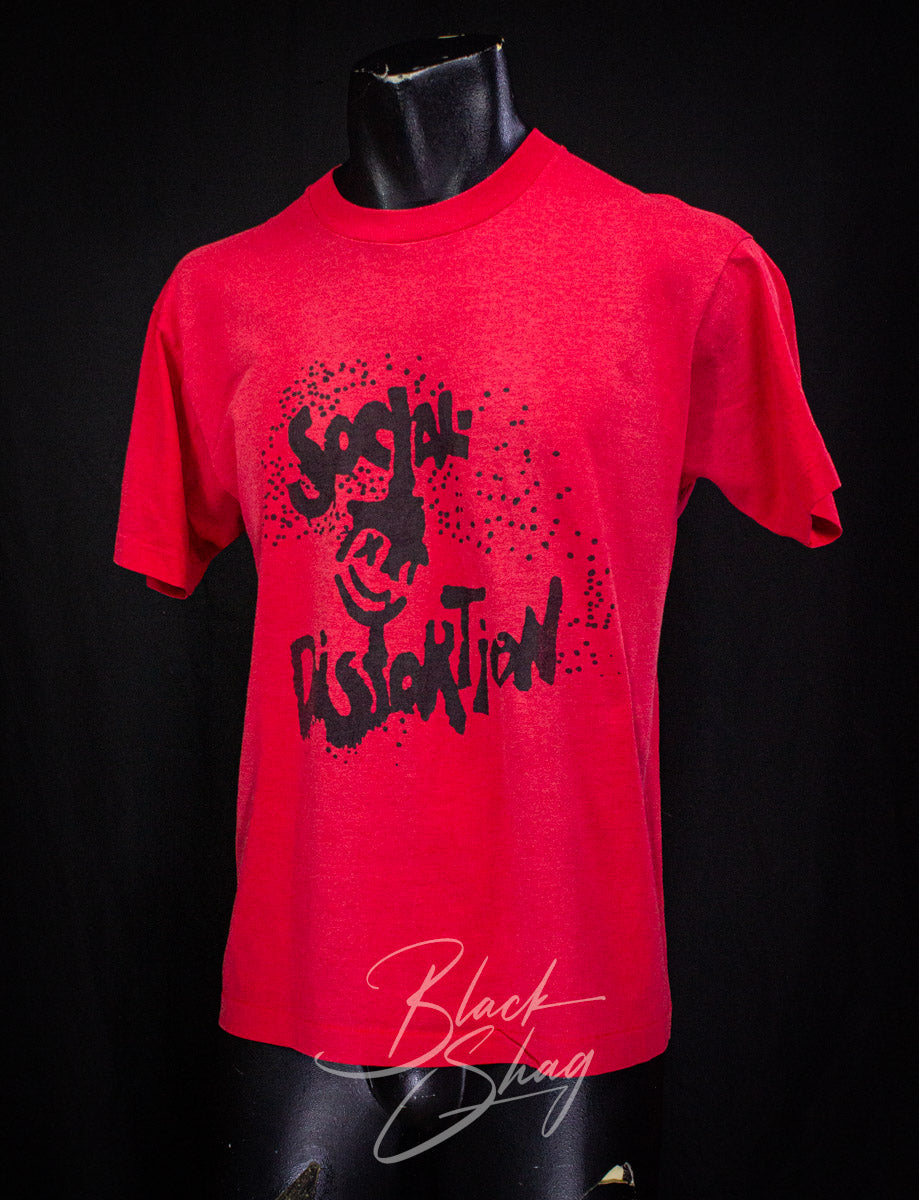 Vintage Social Distortion Concert T Shirt 80s Red Medium – Black