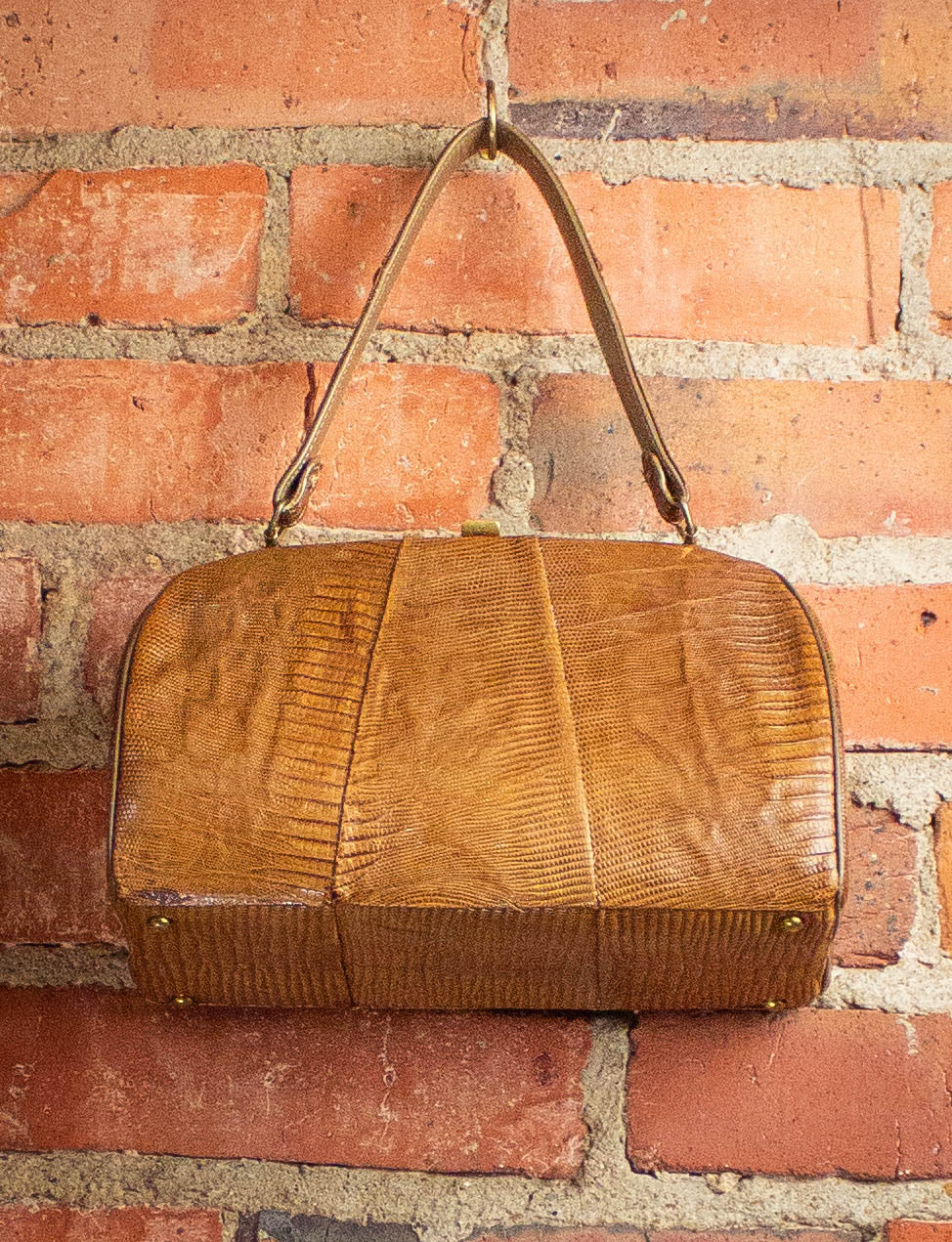 Tan and black top purse