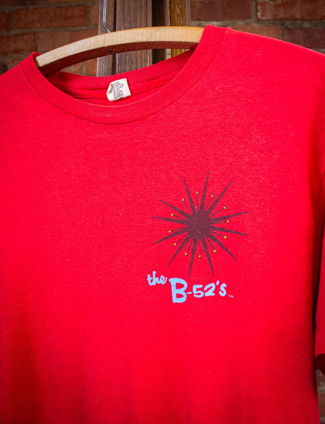 Vintage The B-52's Wild Planet Concert T Shirt 1980 Red Medium