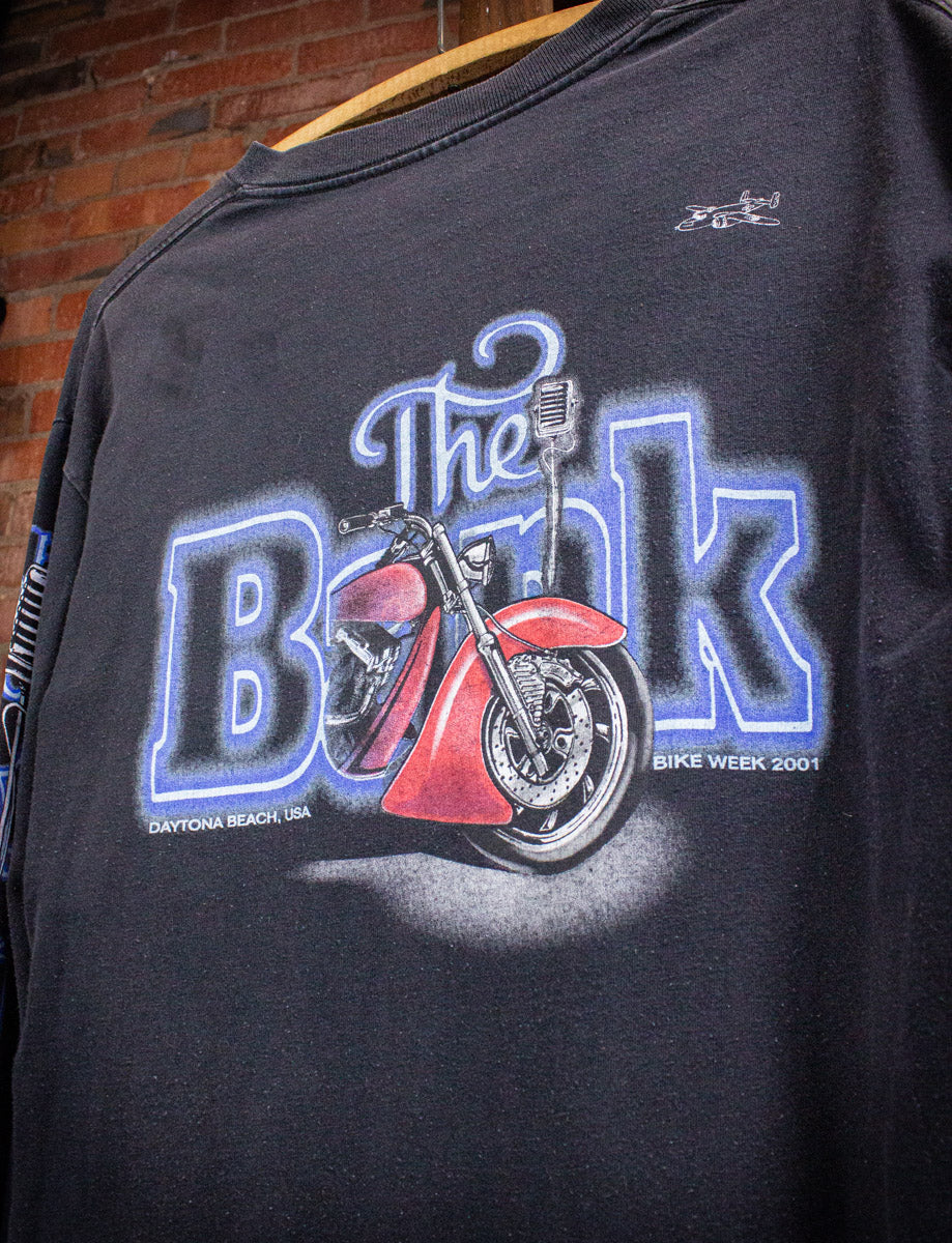 Vintage The Bank Bike Week Long Sleeve Graphic T Shirt 2001 Large
