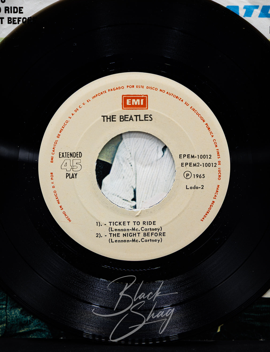 Vintage The Beatles Help/Ticket To Ride b/w I Need You/The Night Before 7" Vinyl Single