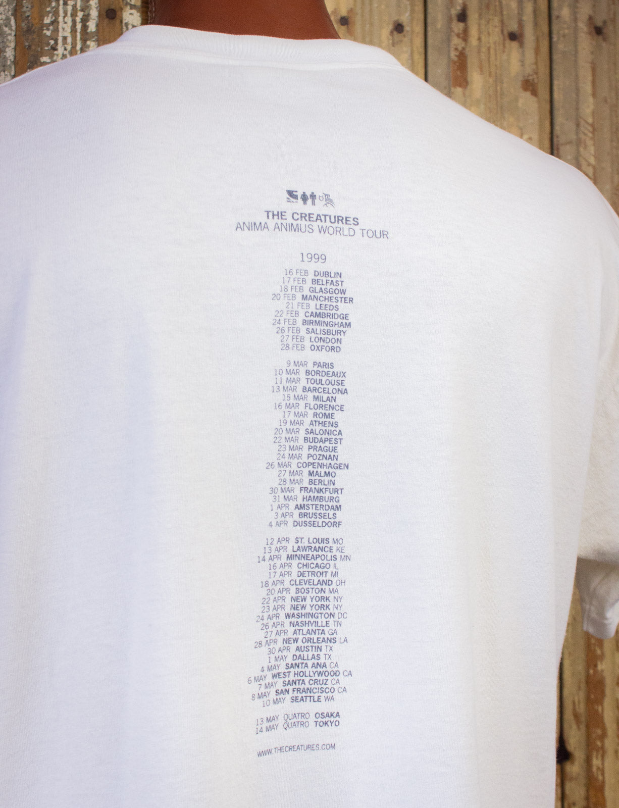 Vintage The Creatures Anima Animus Concert T Shirt 1999 White XL