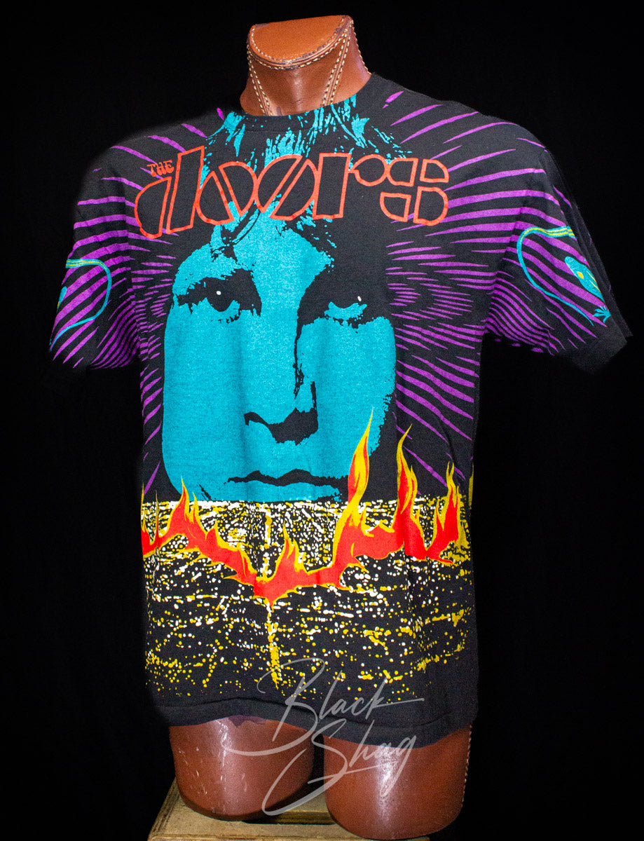 Vintage The Doors Jim Morrison AOP Concert T Shirt 90s XL – Black