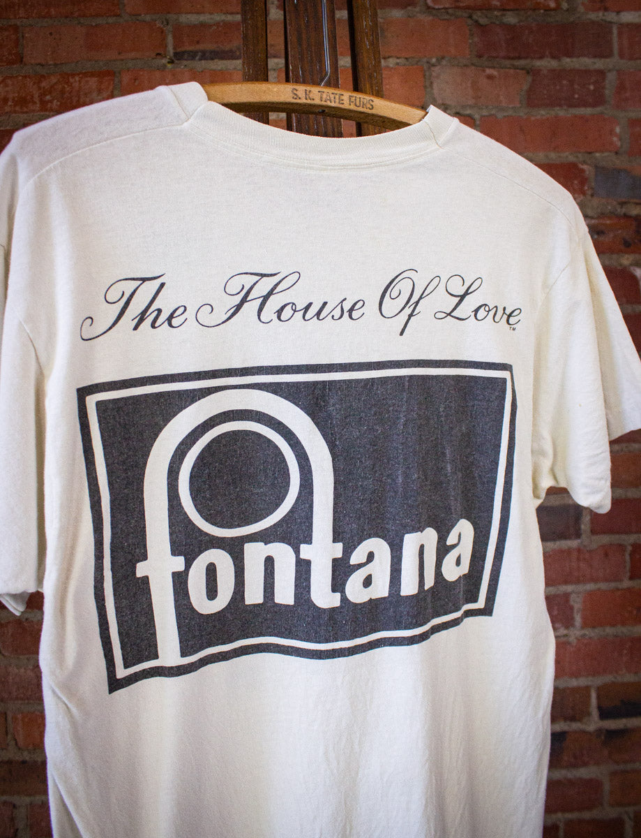 Vintage The House of Love Fontana Promo Concert T Shirt 1990 White Large