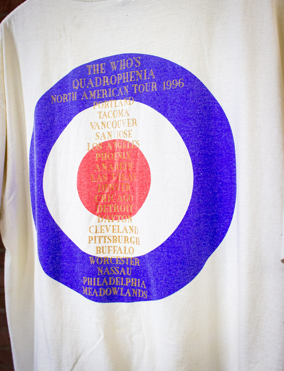 Vintage The Who Quadrophenia Tour Concert T Shirt 1996 White XL