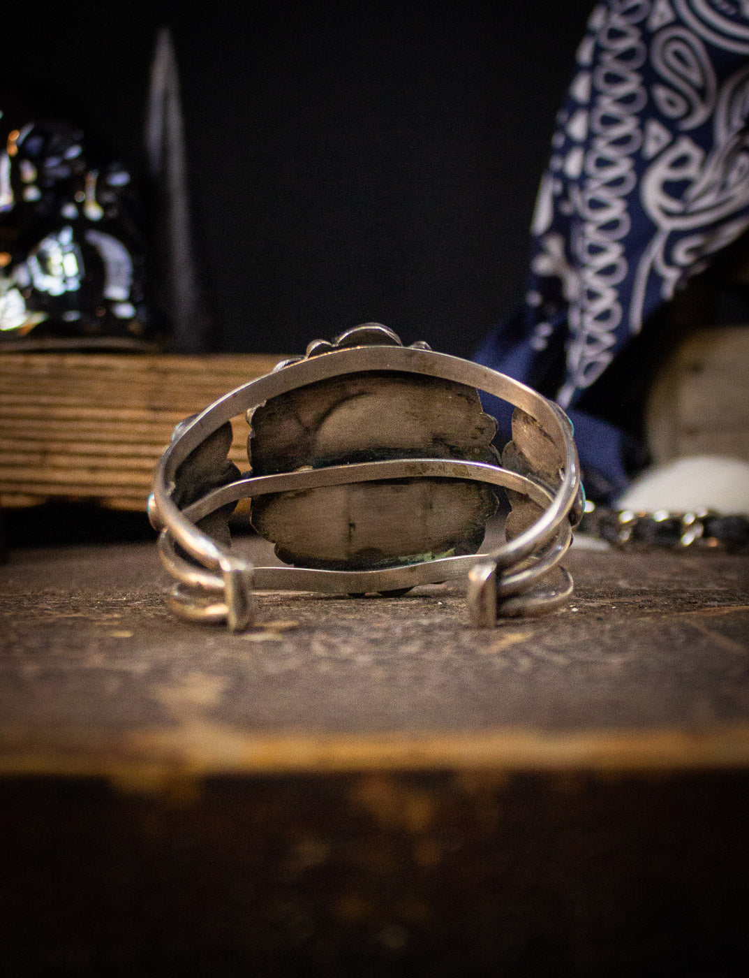 Vintage Turquoise Sterling Silver Cuff