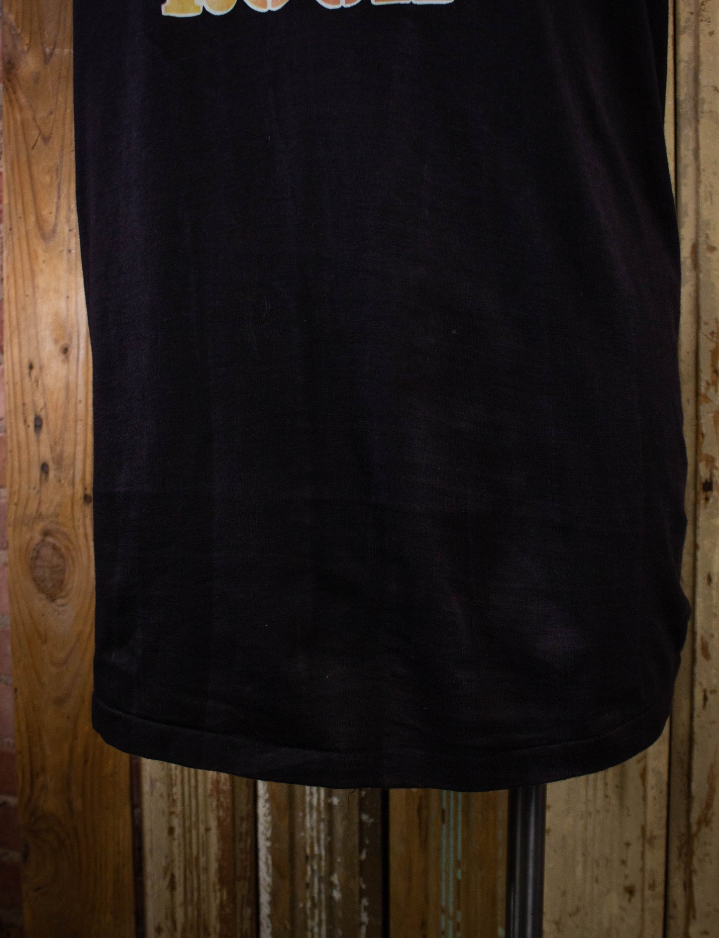 Vintage US Rock Iron On Graphic T Shirt 70s Black Large