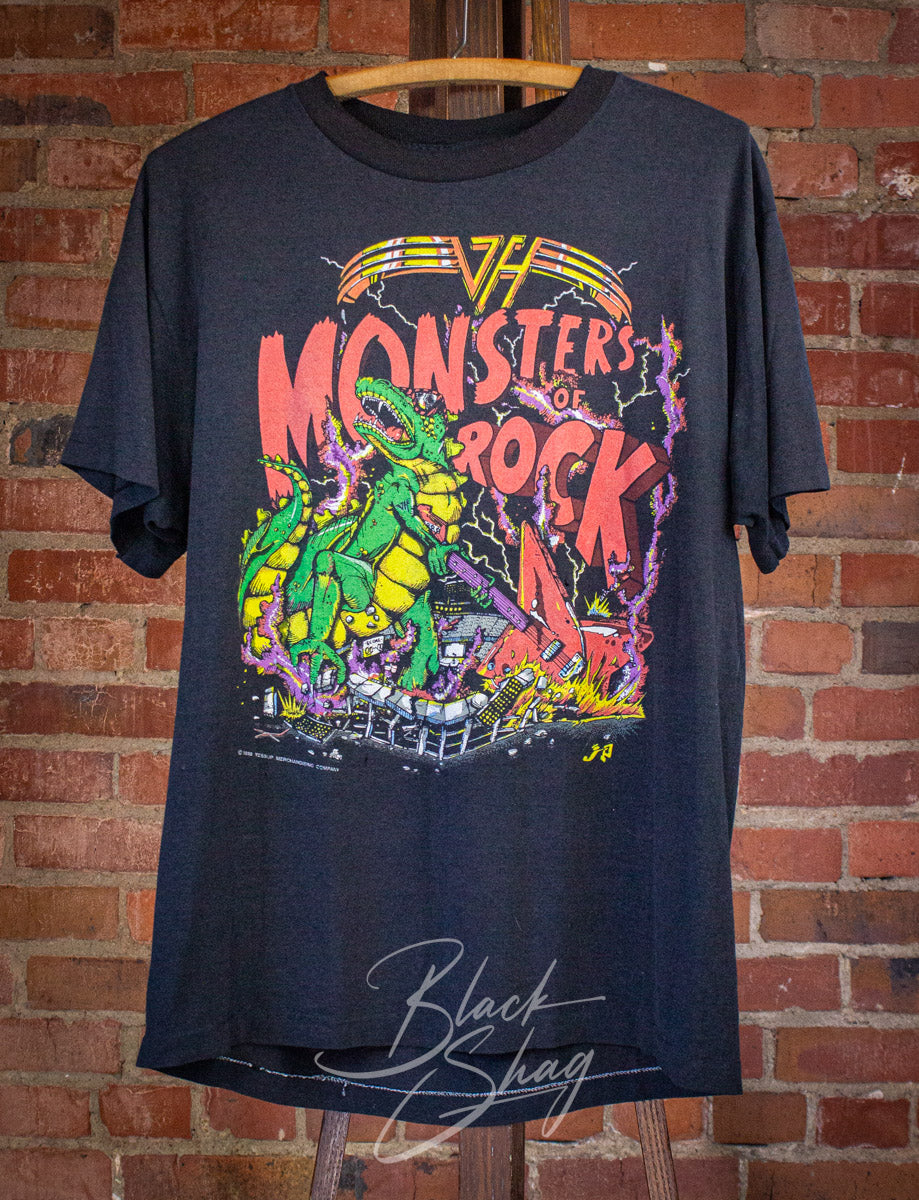Vintage Van Halen Monsters of Rock Concert T Shirt 1988 Black