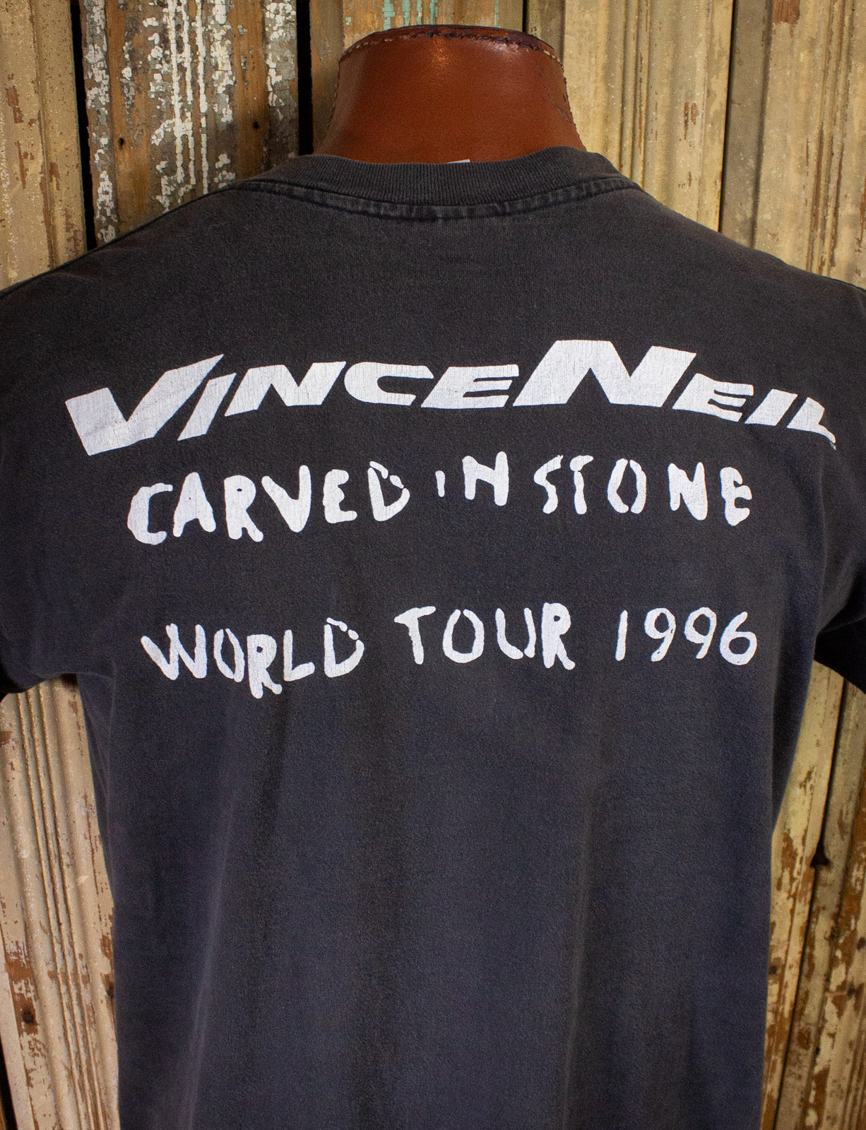 Vintage Vince Neil Carved In Stone Concert T Shirt 1996 Black XL
