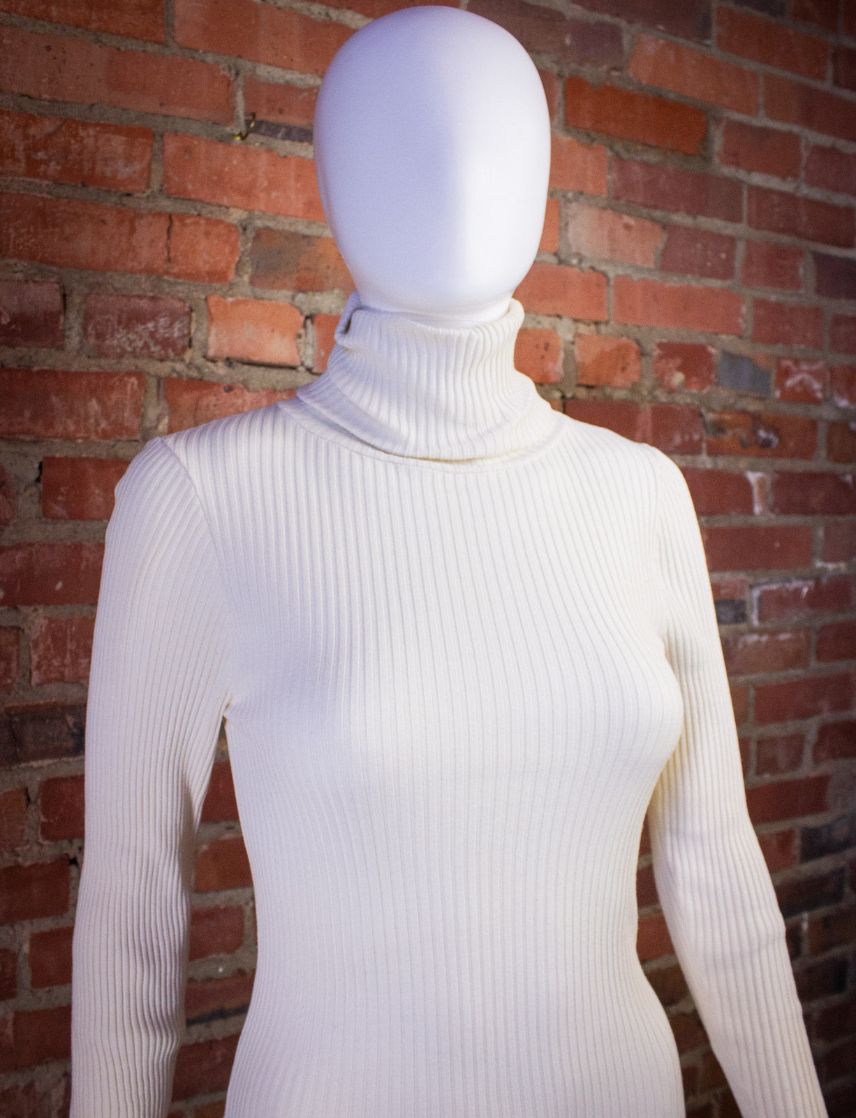 Vintage White Turtleneck Bodysuit XS