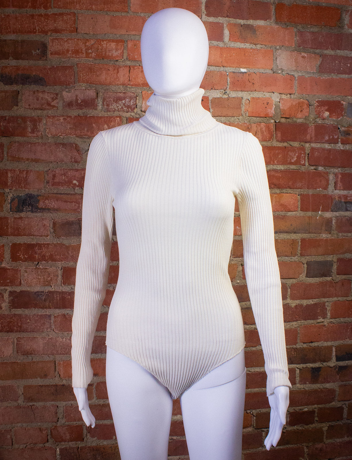 Basic Turtleneck Bodysuit - White