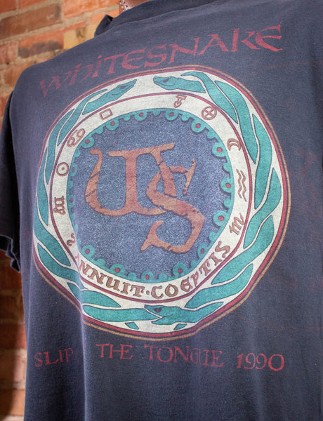 Vintage Whitesnake Slip Of The Tongue Concert T-Shirt 1990 XL 