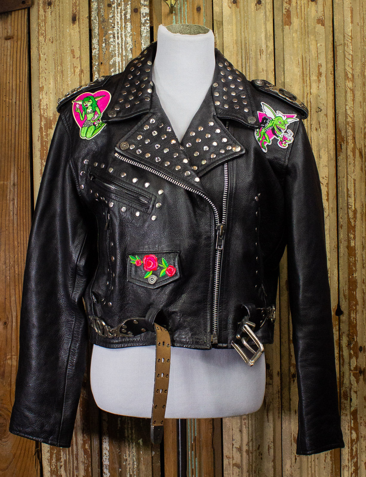 Vintage Y2K Harley Davidson Studded sold Leather Motorcycle Jacket Women’s L