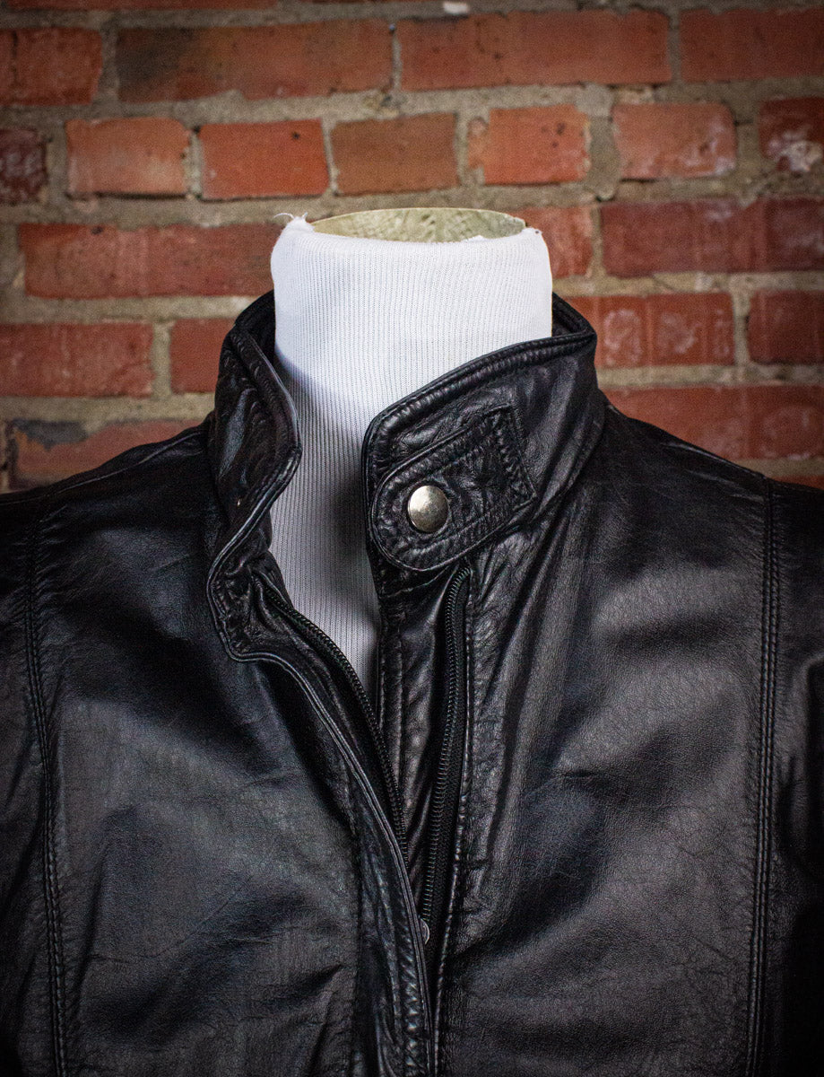 Vintage Women's Winlit Cropped Leather Jacket Small