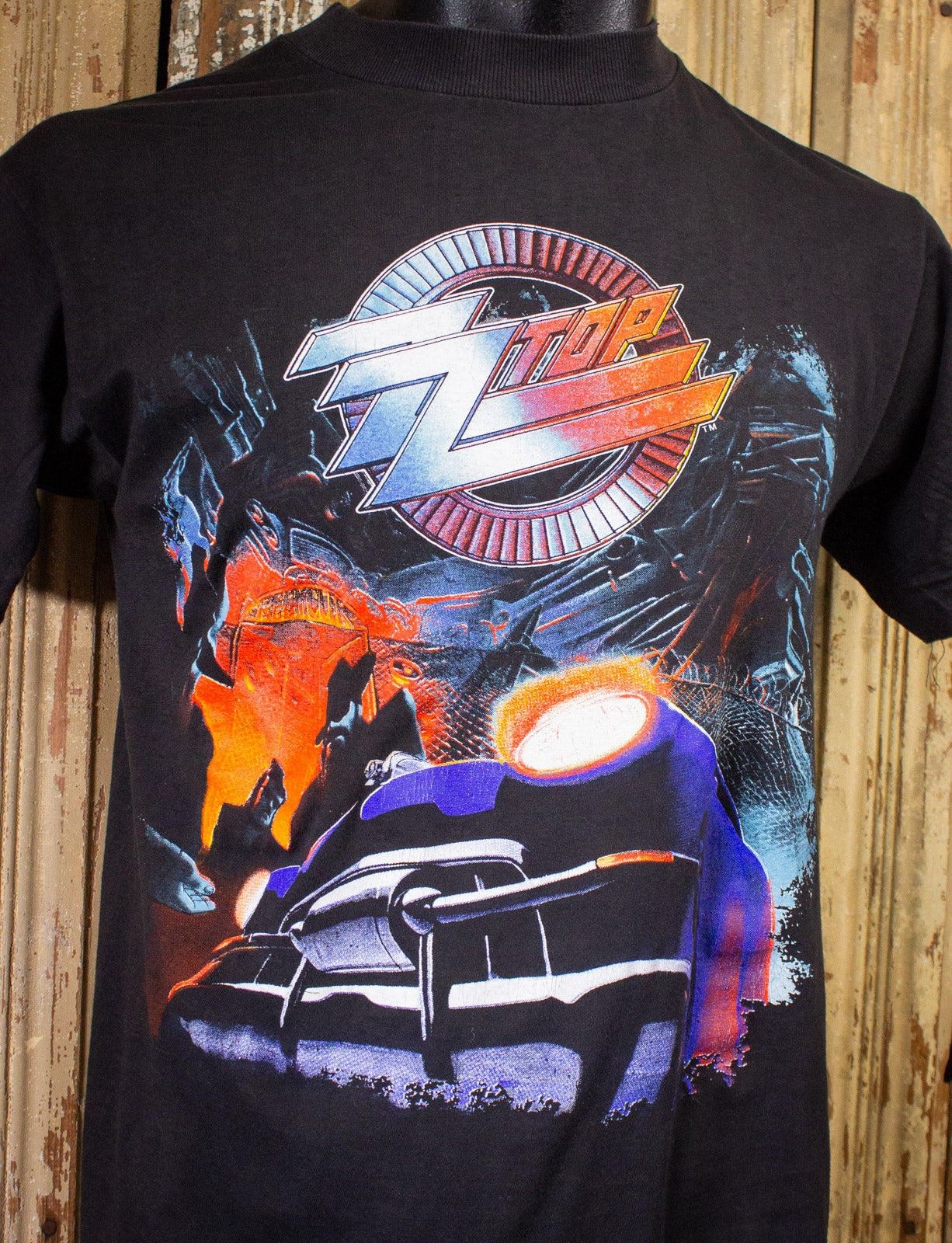 Vintage ZZ Top Recycler World Tour Concert T Shirt 1991 Black Small