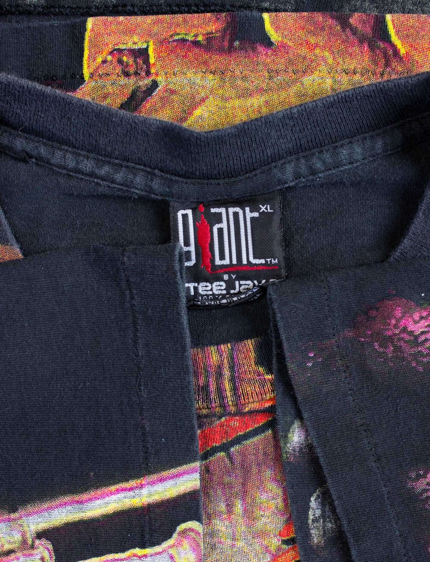 Aerosmith 1994 Get a Grip Skull All Over Print Black Concert T Shirt Unisex XL