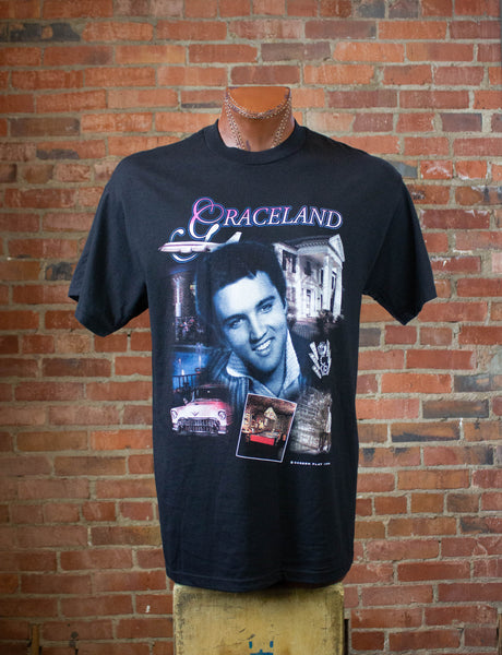 Vintage Elvis Graceland T Shirt 1998 Large – Black Shag Vintage