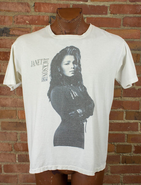 Janet Jackson 1990 Rhythm Nation World Tour White Rap Tee Concert T Shirt  Unisex XL