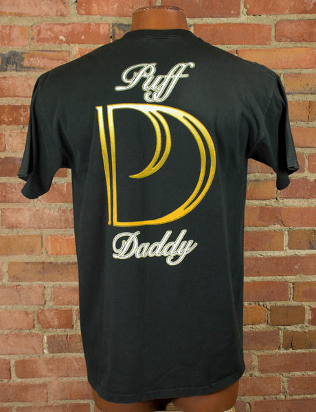 Vintage Puff Daddy 1997 Portrait Black Rap Tee Concert T Shirt Large