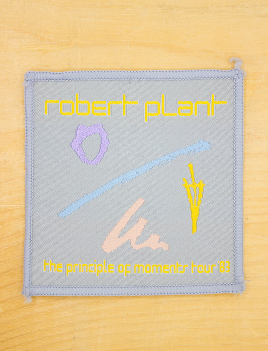Vintage Robert Plant 1983 The Principle of Moments Tour Grey/Yellow Concert Patch