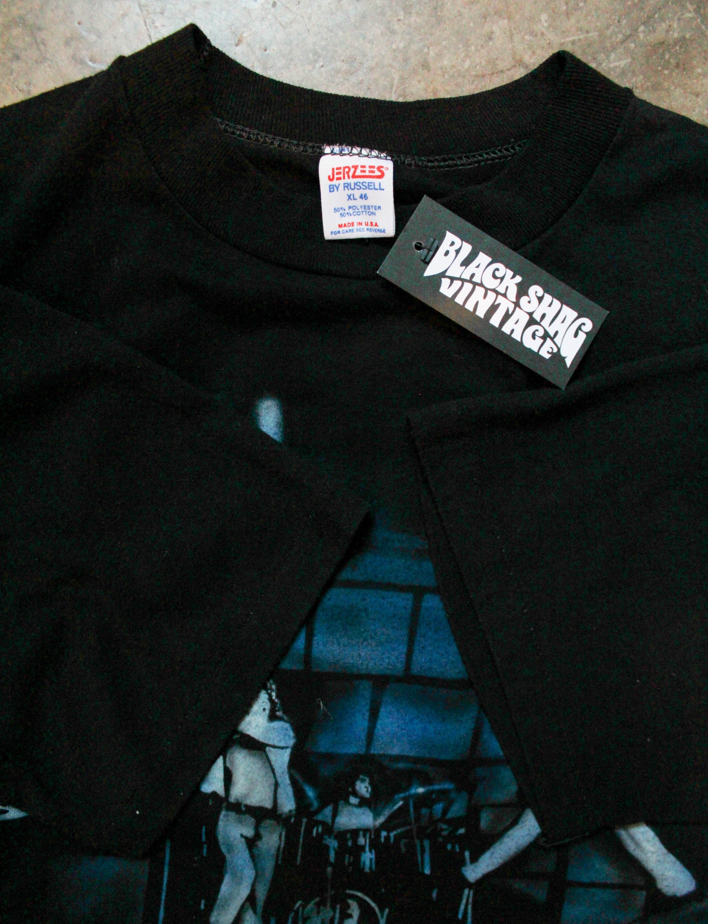 Vintage 80's The Who Concert T Shirt Blue Black Airbrush Unisex Large