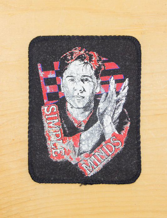 Vintage 80s Simple Minds Black and Red Patch
