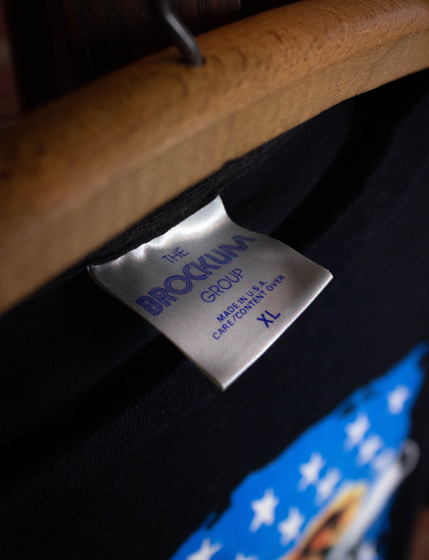 Vintage Guns n' Roses 1991-92 Skull and American Flag Concert T Shirt Black XL