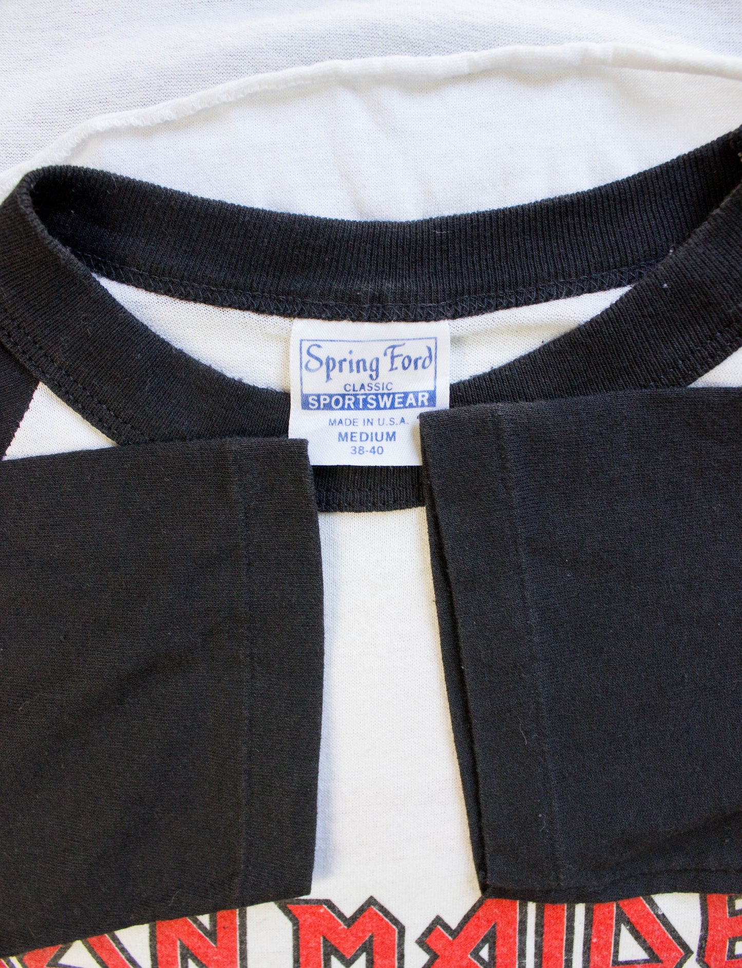 Vintage Iron Maiden Concert T Shirt 1987 Make My Day Raglan Jersey S/M