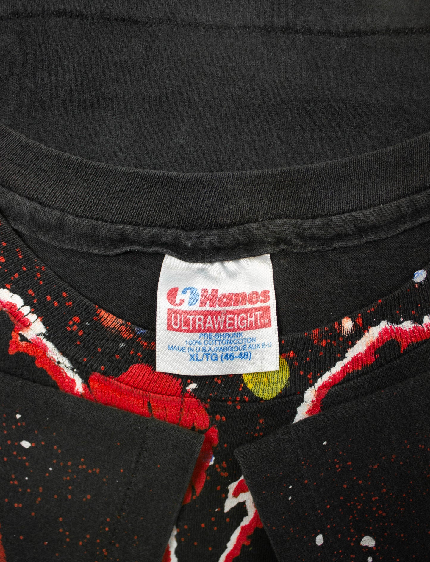 Vintage KISS Concert T Shirt 1992 All Over Print Winterland Black XL