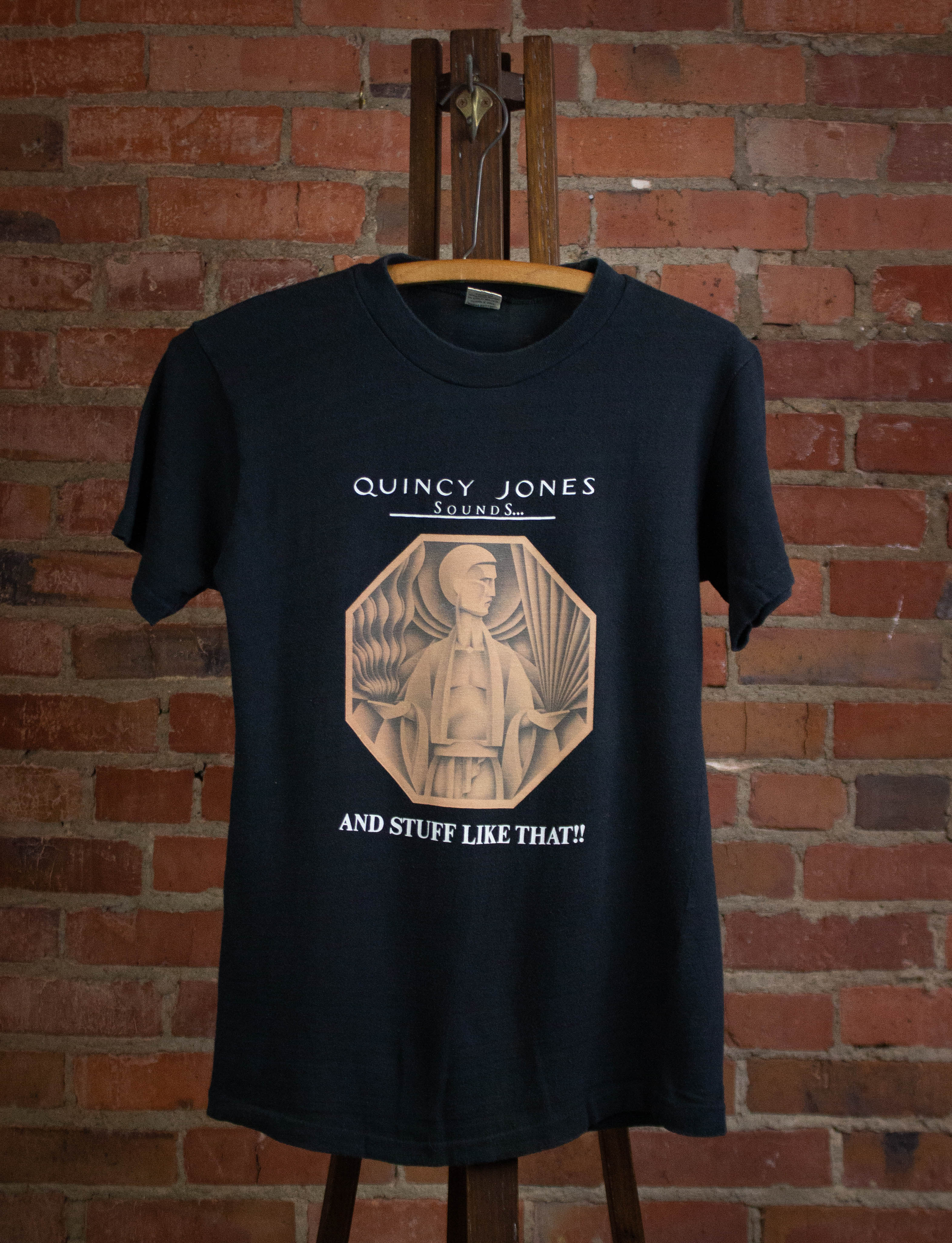 Vintage Quincy Jones Productions Promo Graphic T Shirt 1978 Black Smal