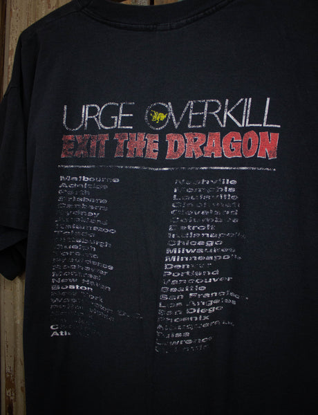 Vintage Urge Overkill Exit The Dragon Concert T Shirt 1995 Black 