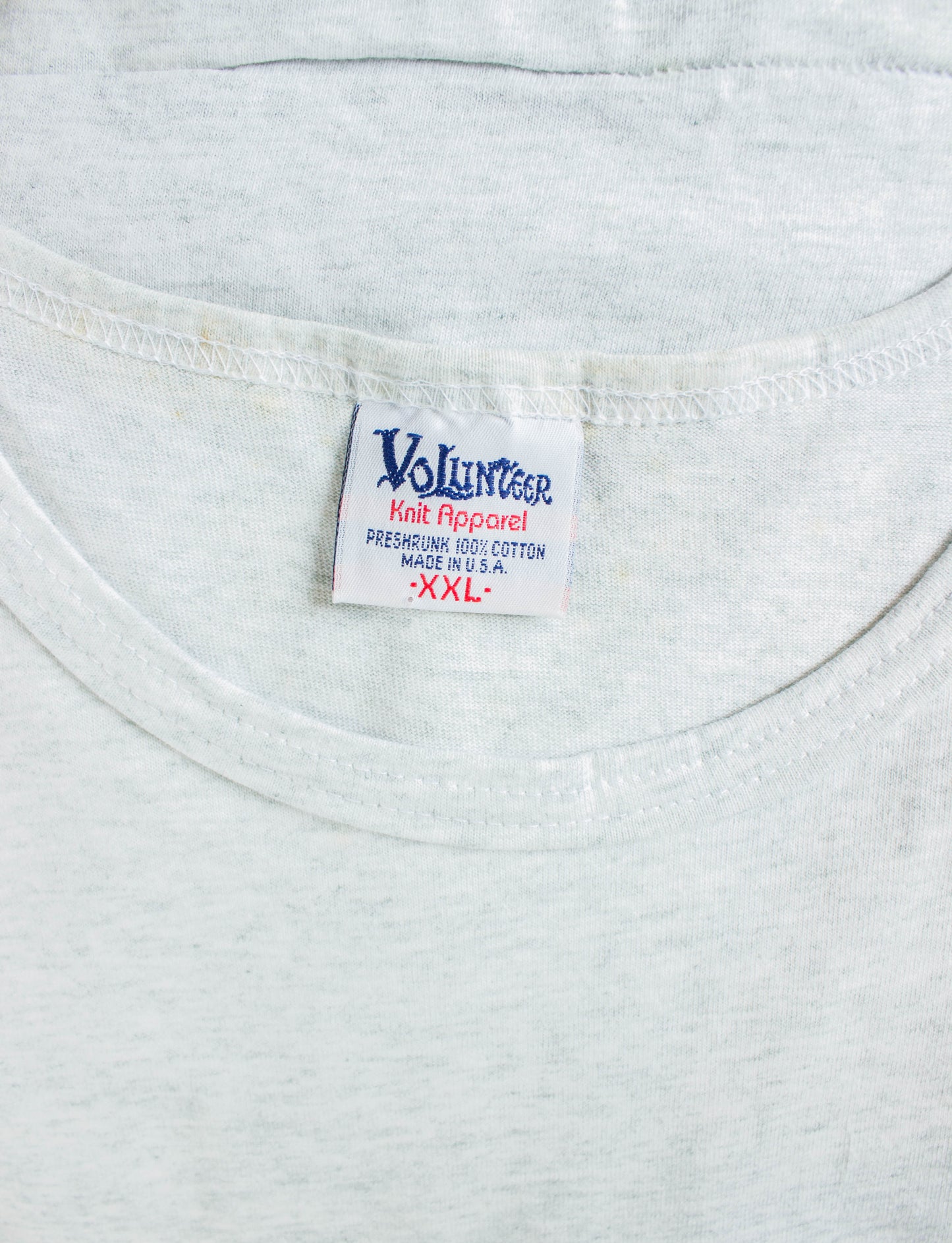 Vintage White Lightning Tractor Iron On Graphic Tank Top Grey Glitter Print XXL